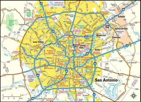 MAP Map Of San Antonio Texas